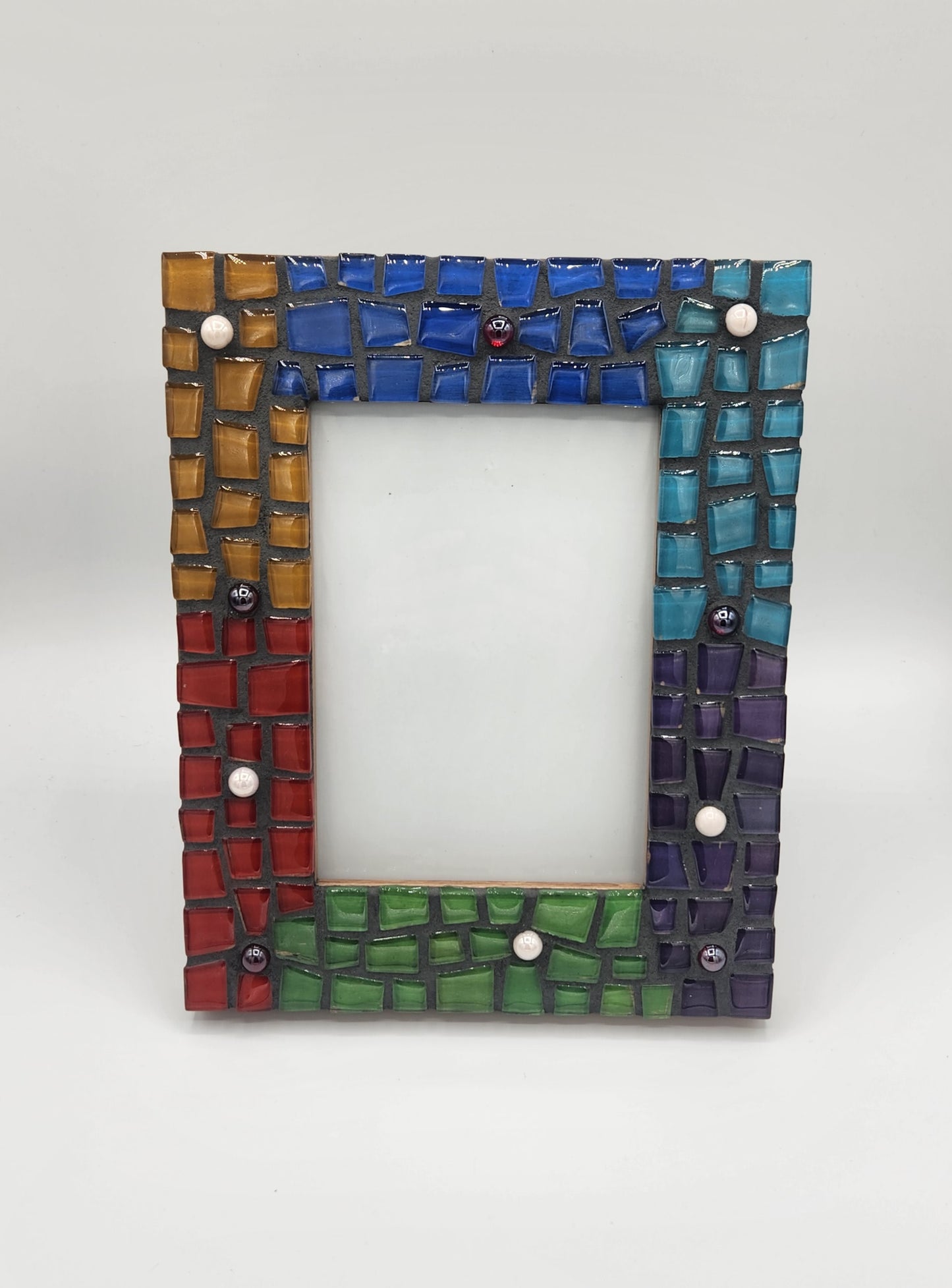 Colorful mosaic picture frame