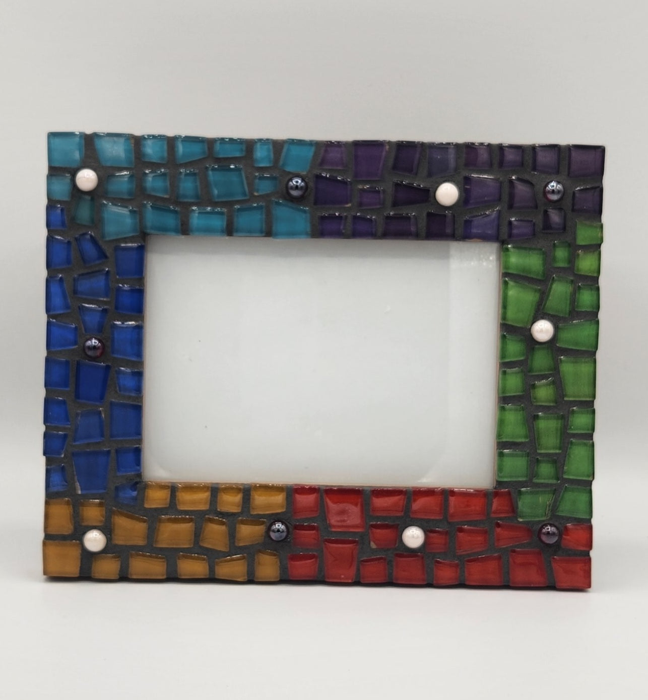 Colorful mosaic picture frame
