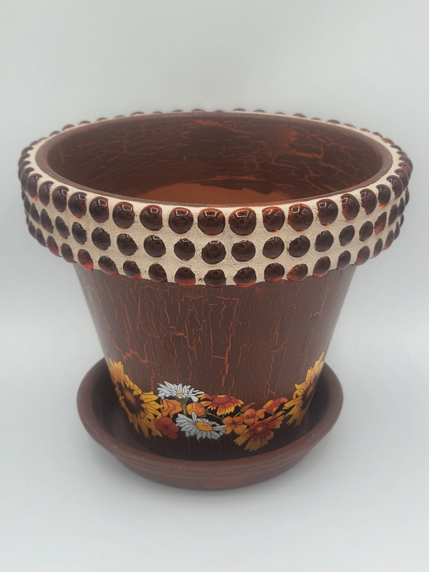 Mosaic ceramic decorative planter