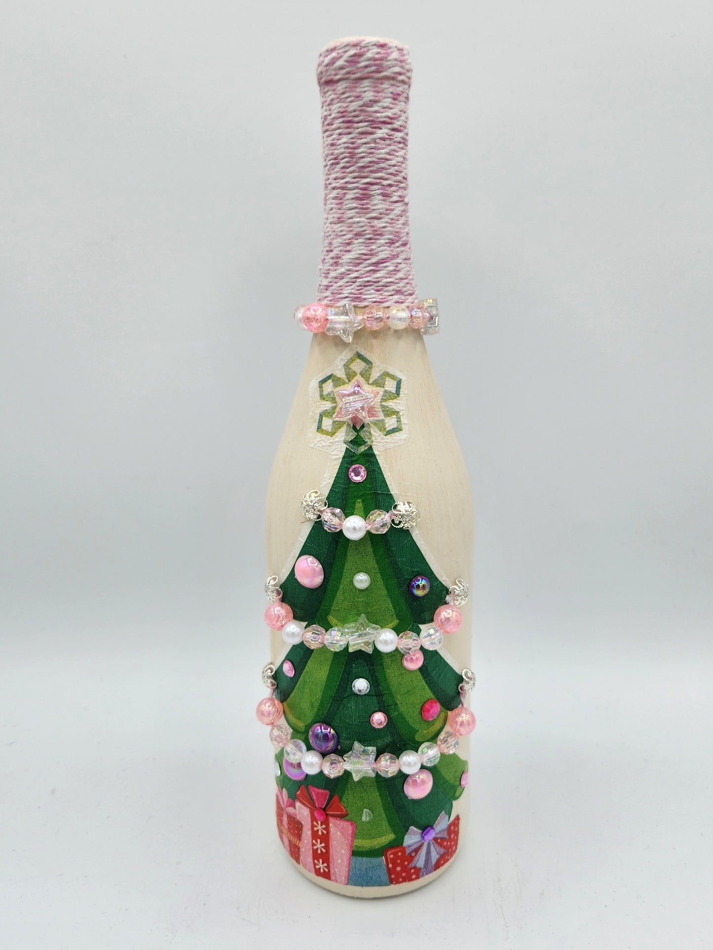 Christmas wine bottle