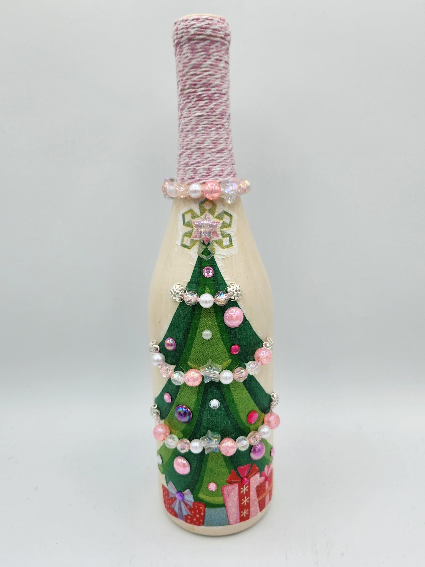 Christmas wine bottle