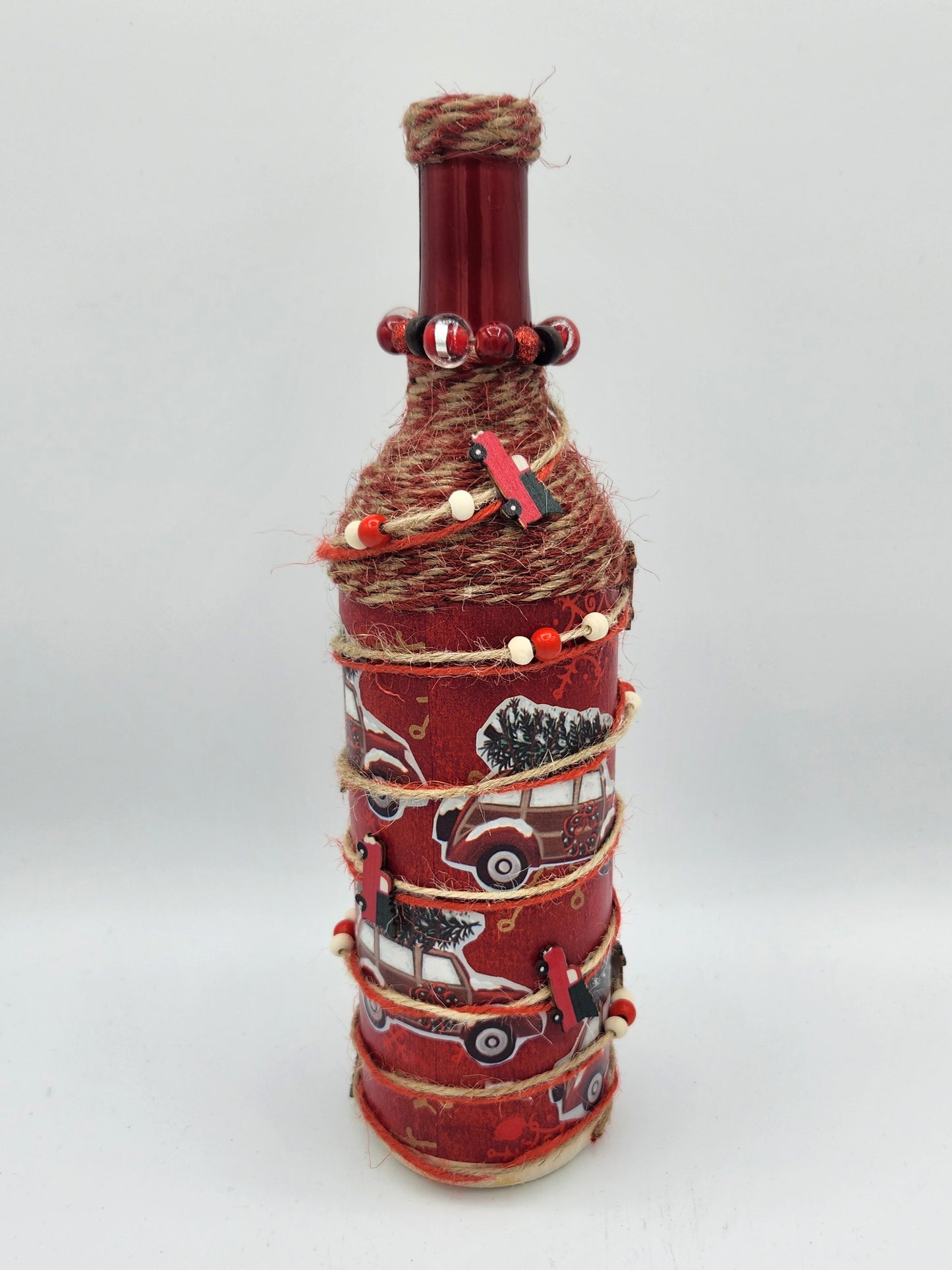 Christmas wine bottle