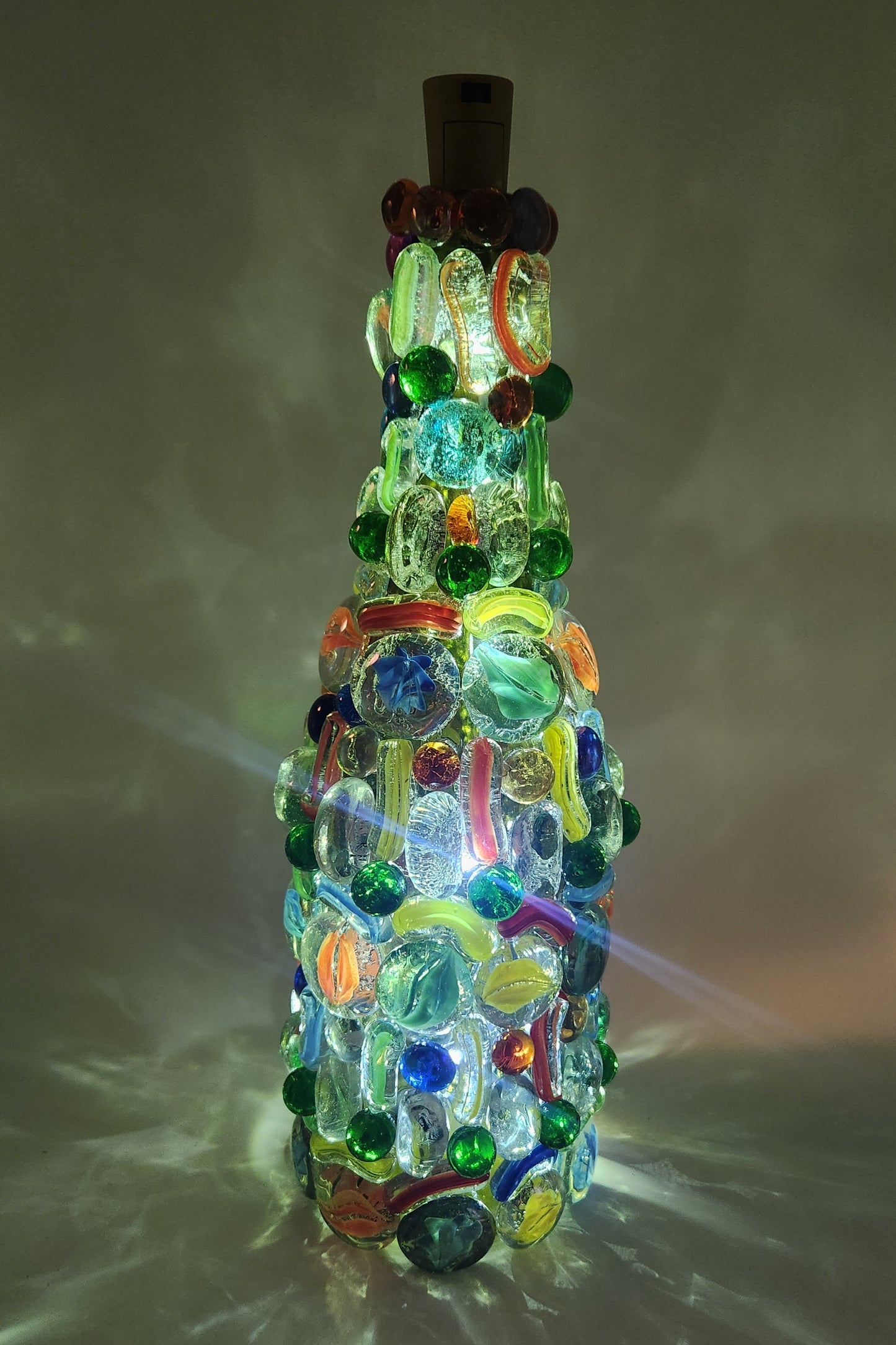 Mosaic wine bottle