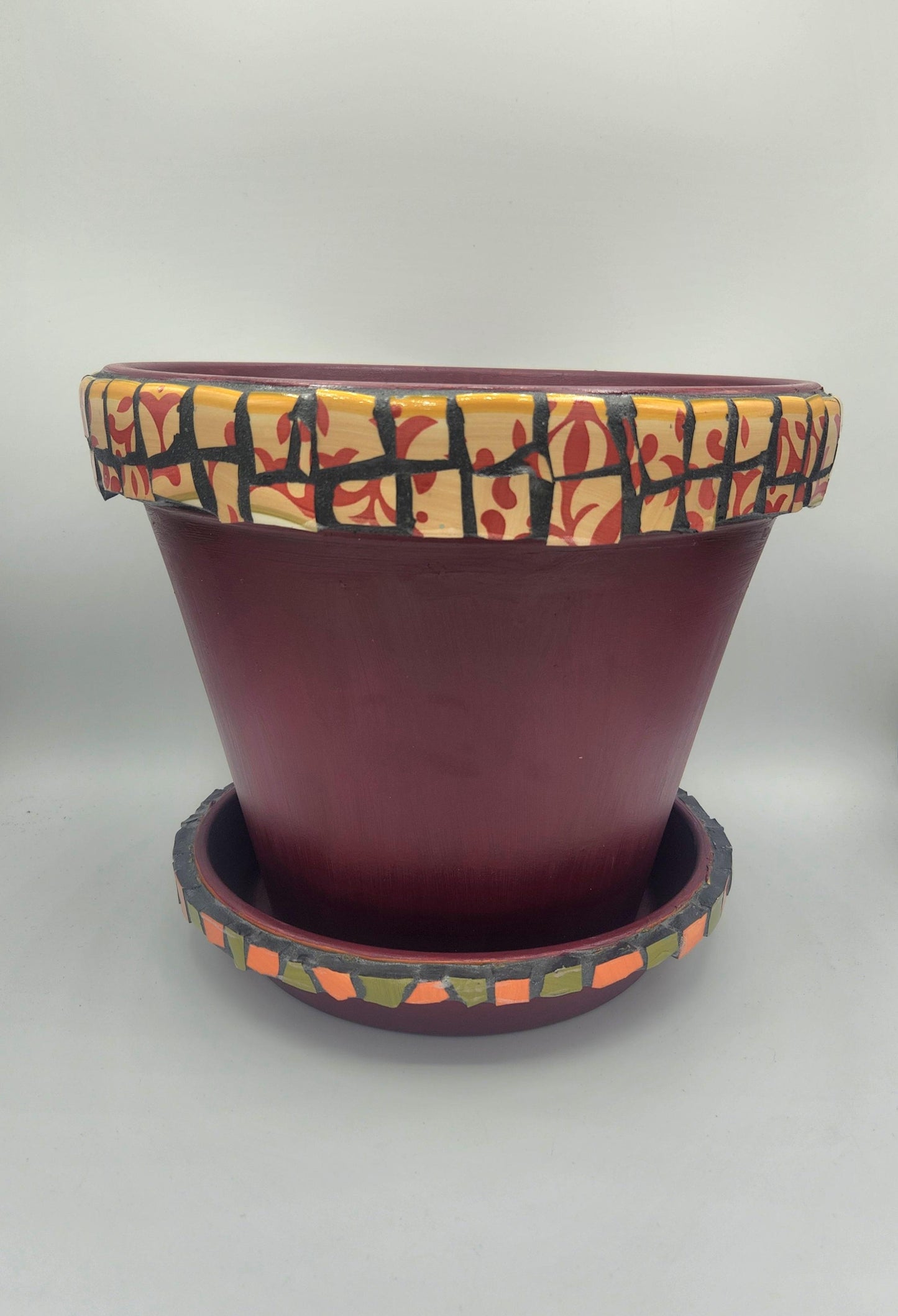 Large mosaic planter pot