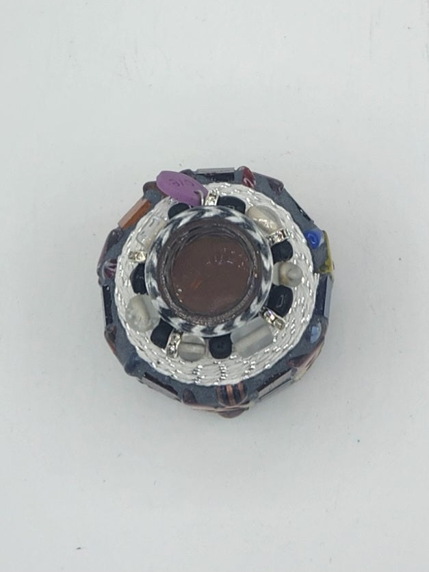 Small colorful mosaic vase