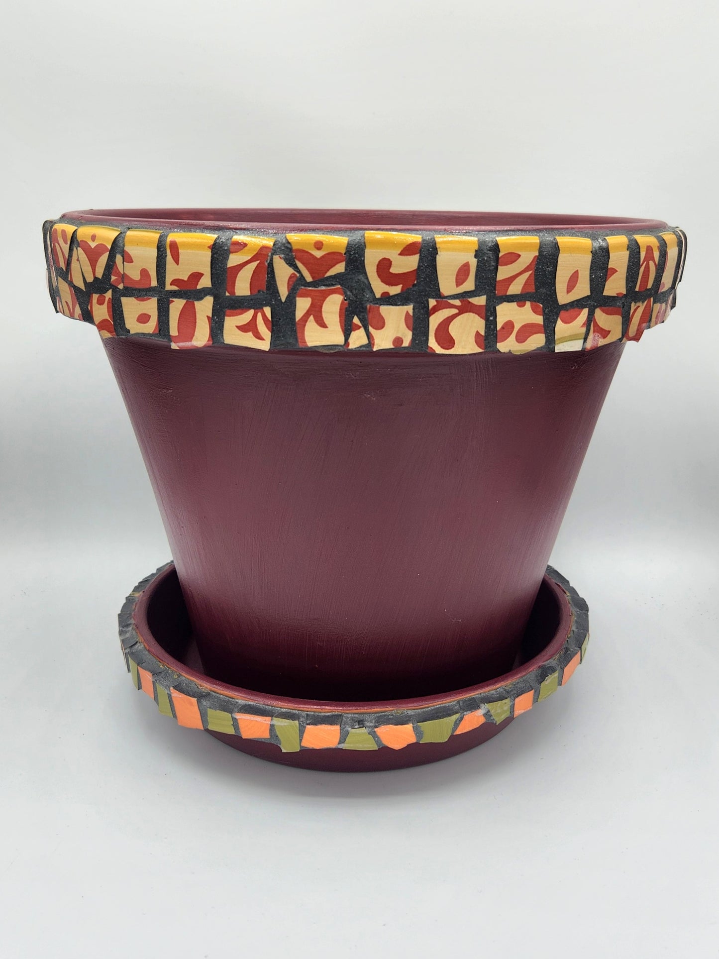 Large mosaic planter pot