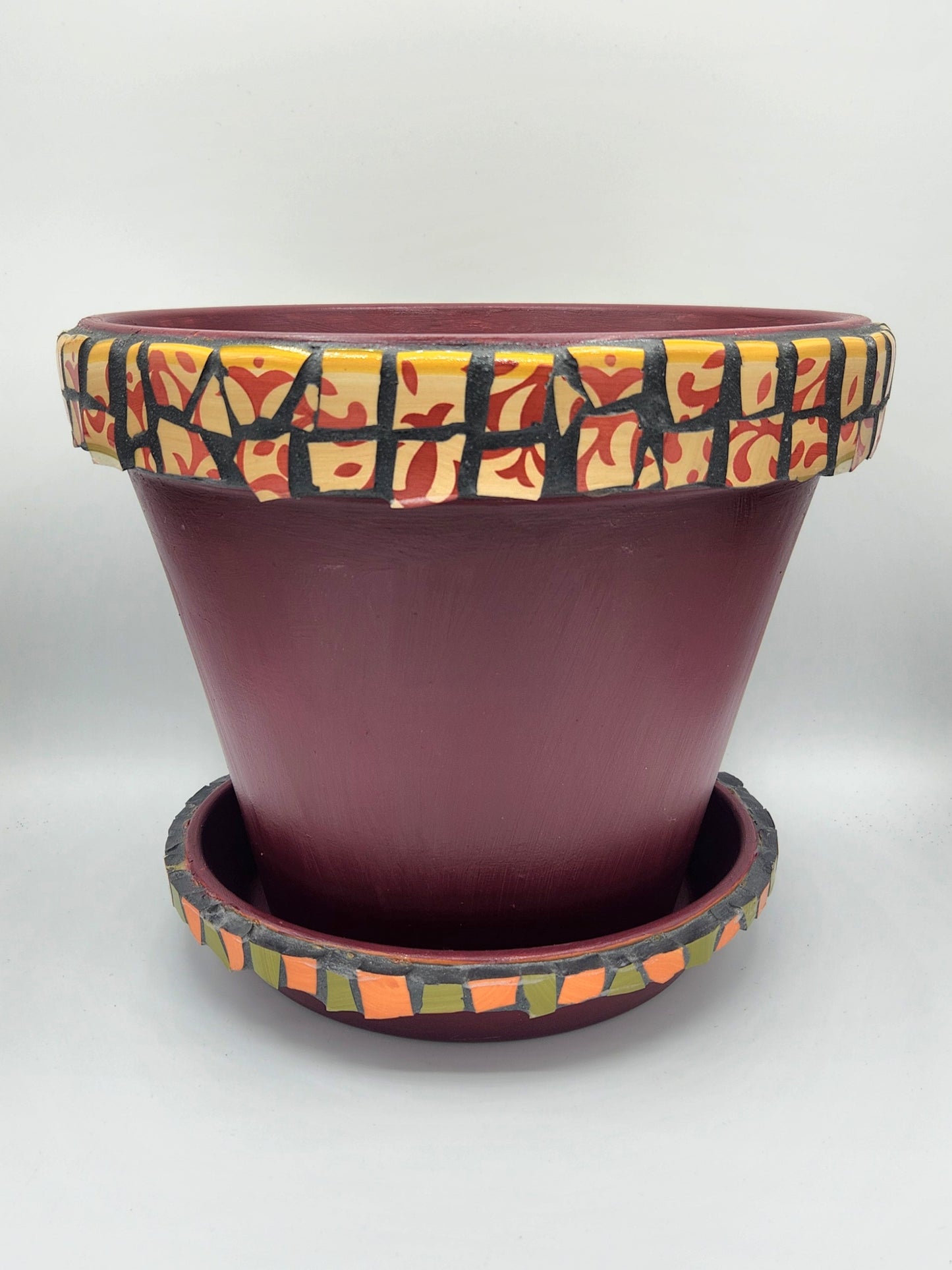 Large mosaic planter pot