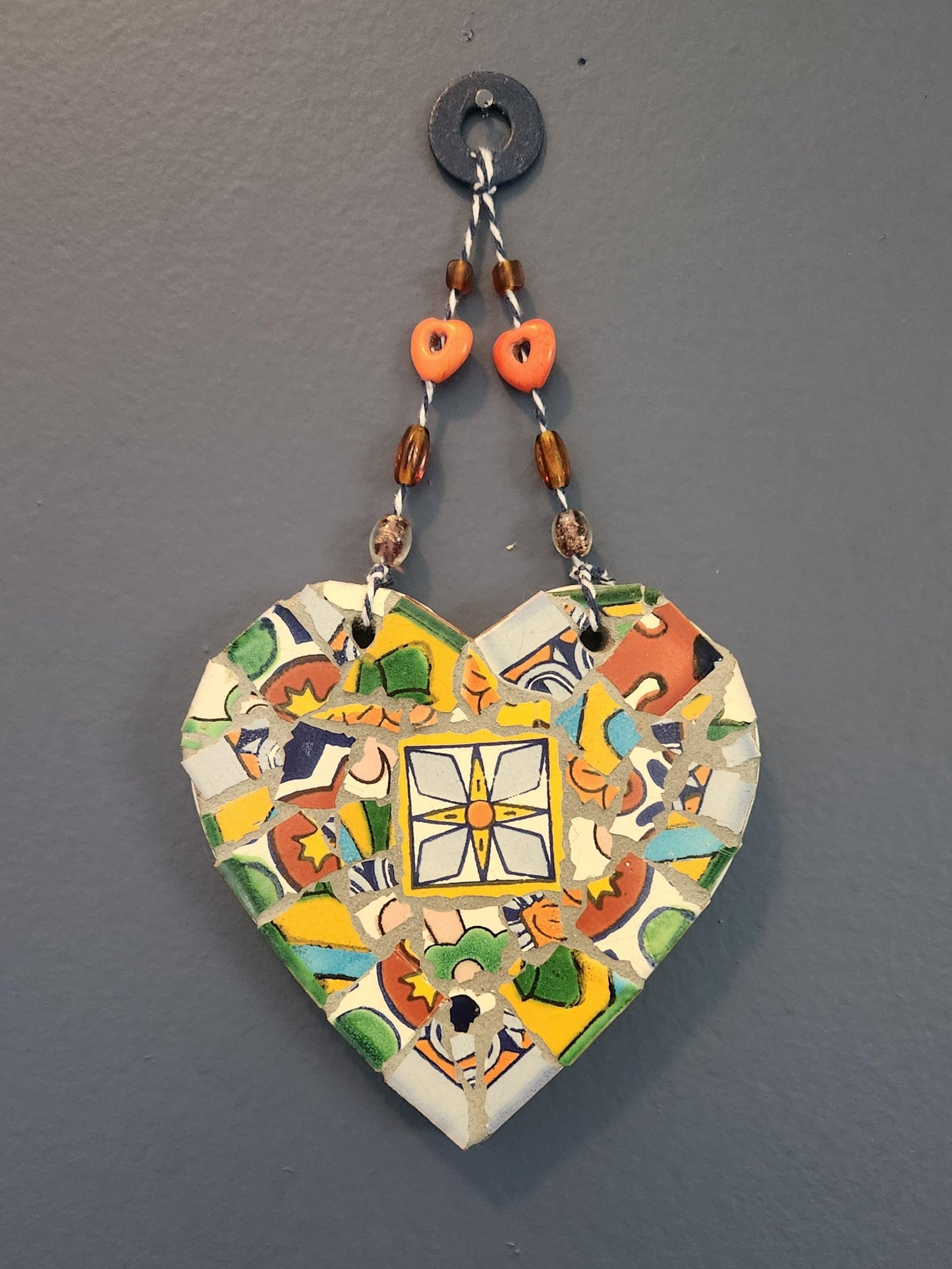 Mosaic hanging heart
