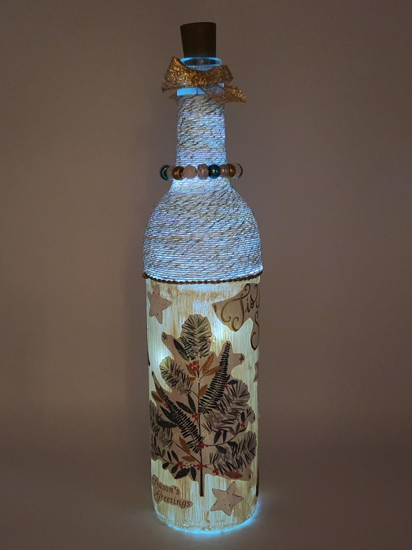 Christmas decorative wine bottle