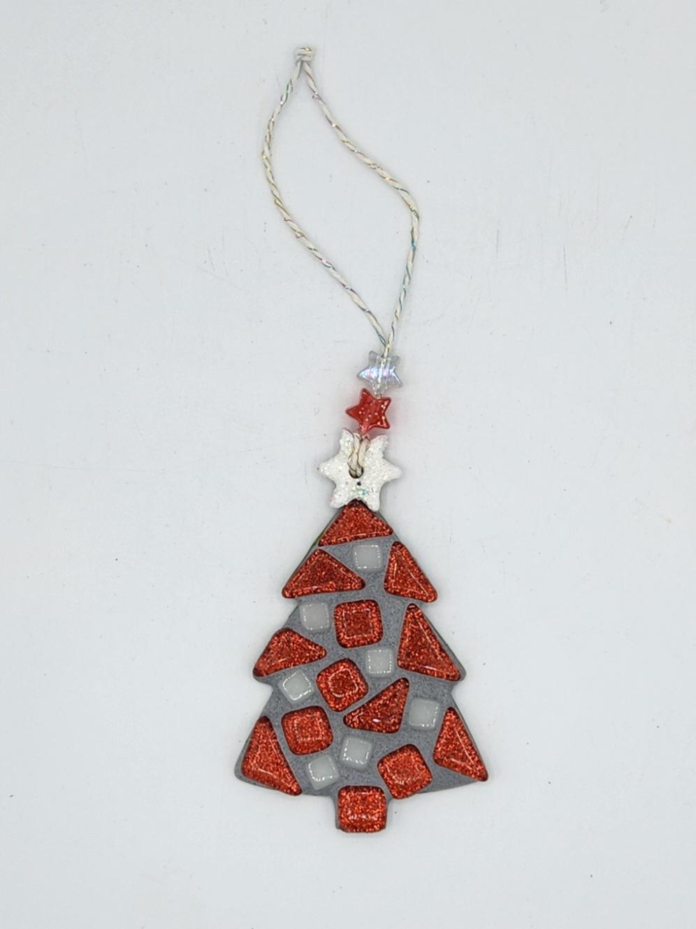 Mosaic Christmas tree ornament