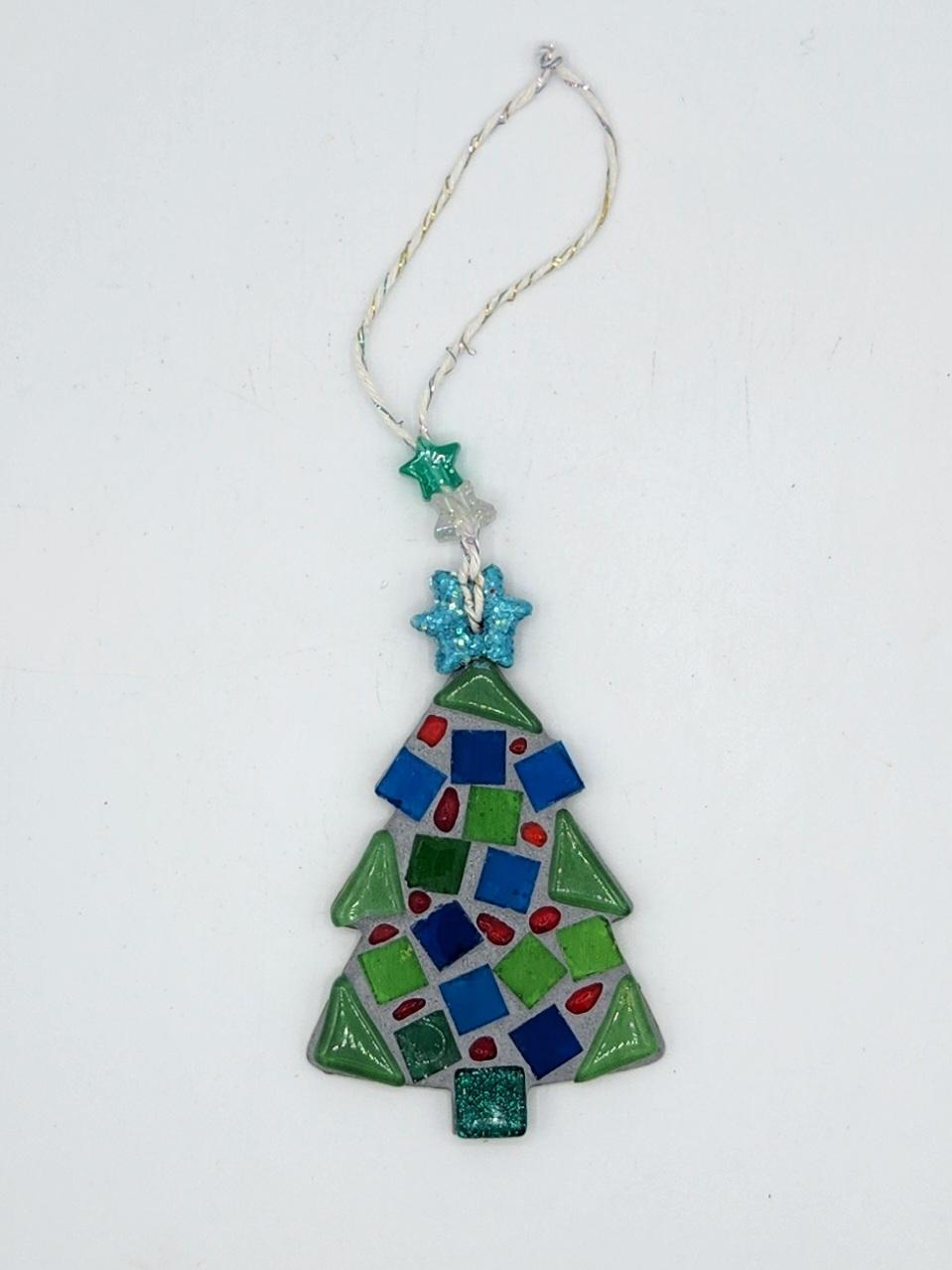 Mosaic Christmas tree ornaments