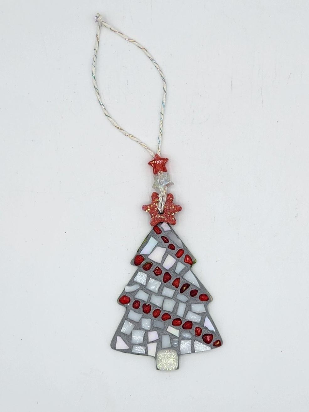 Mosaic Christmas tree ornament