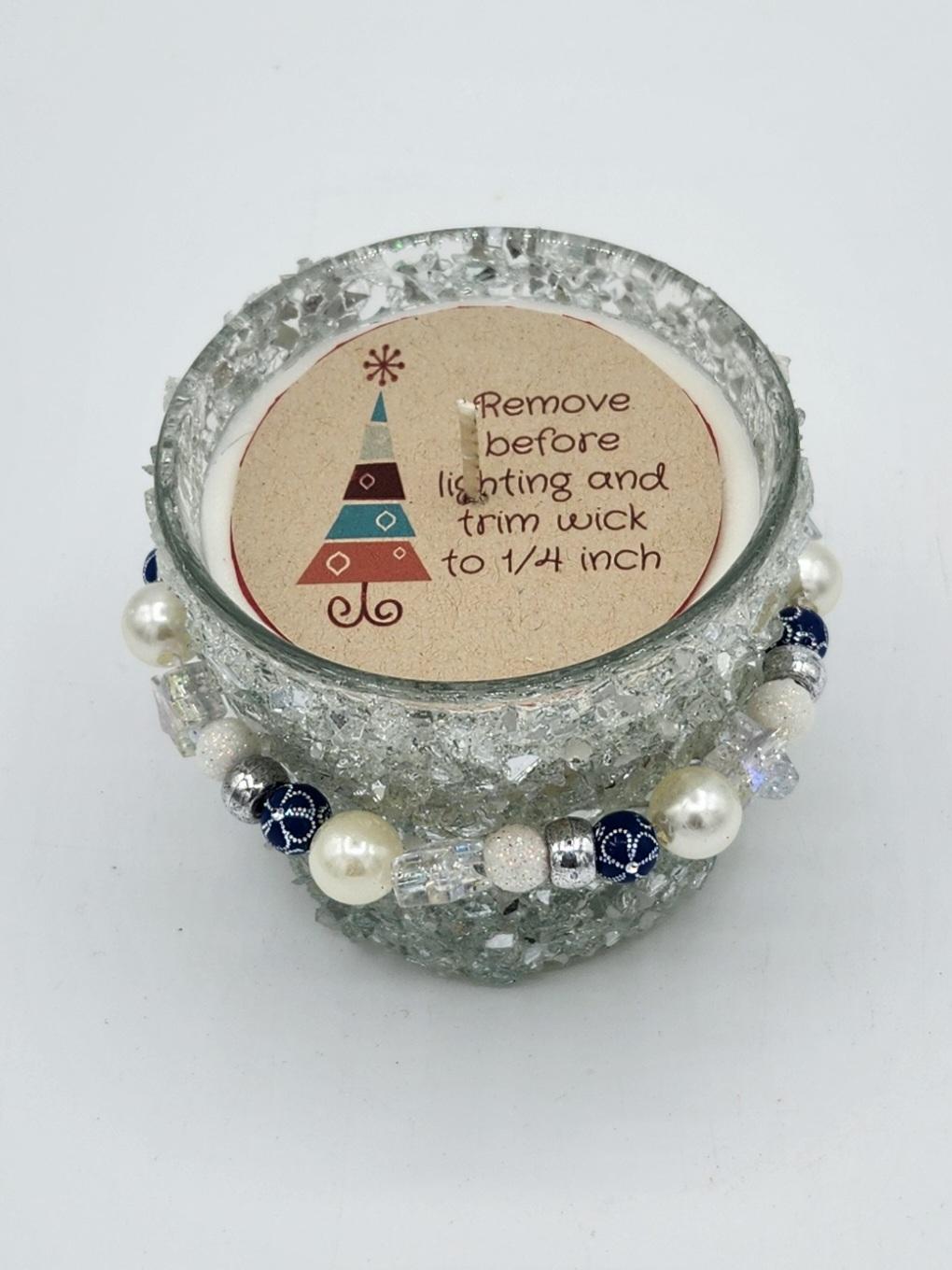 Mosaic jar with scented candle