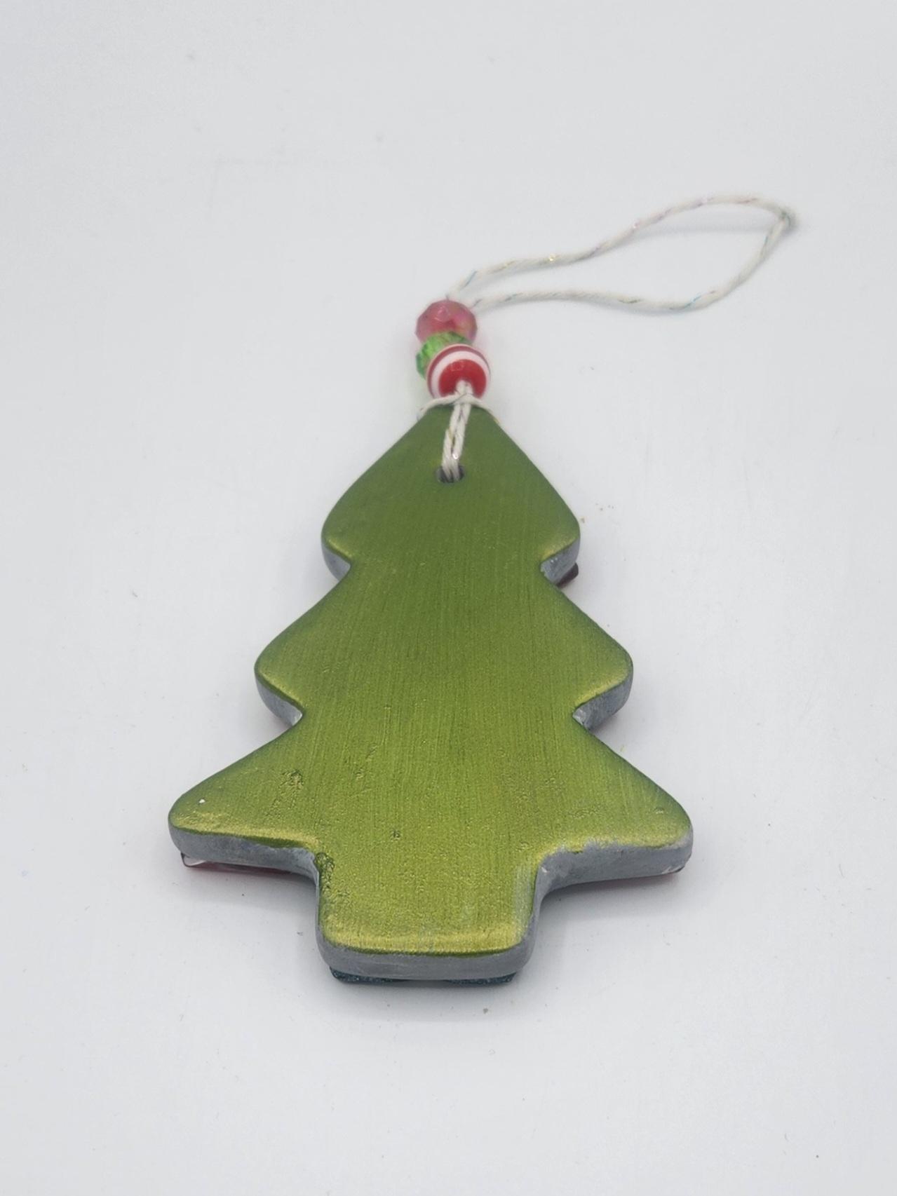 Mosaic Christmas tree ornament