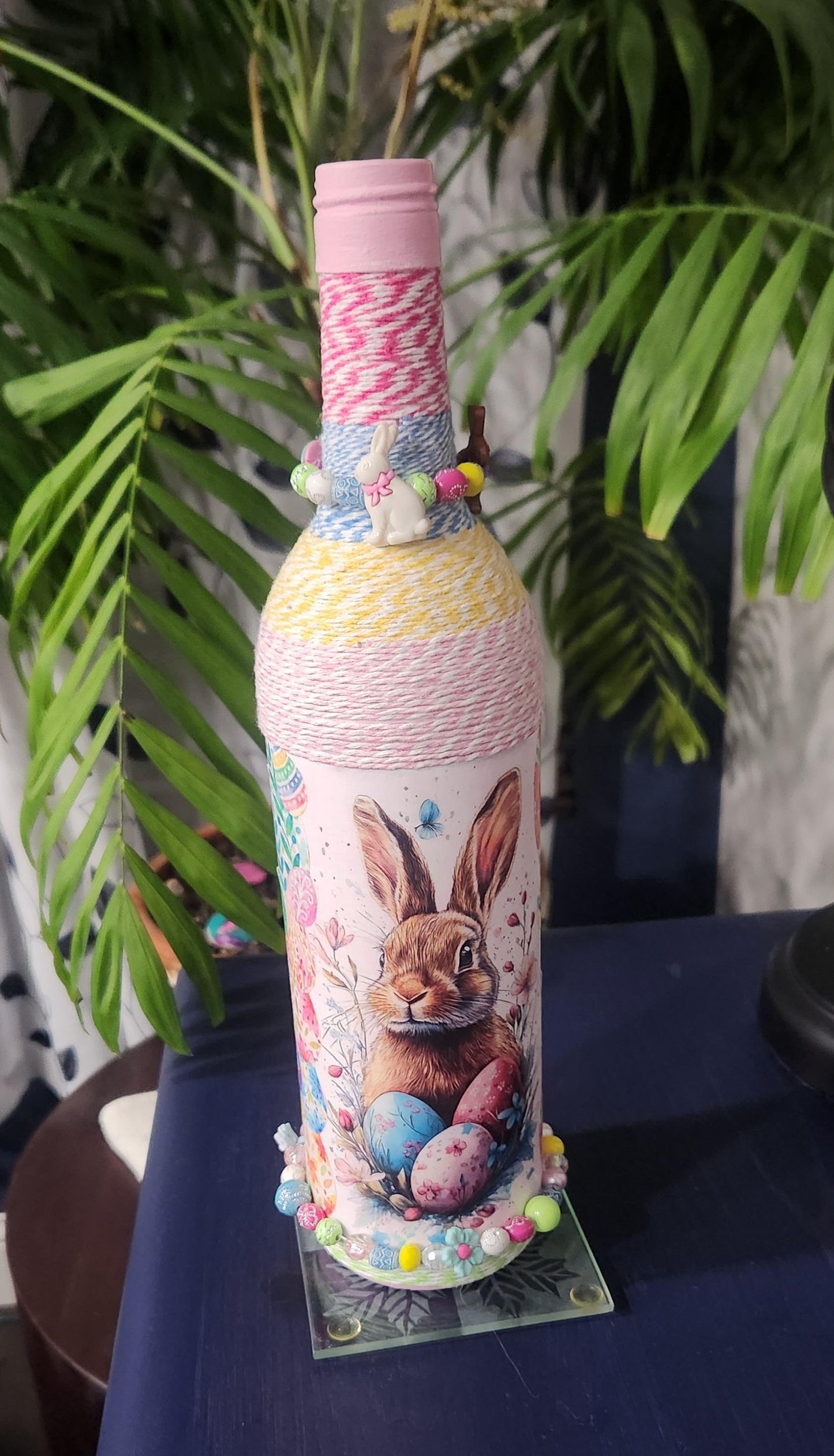 Decorative Easter wine bottle