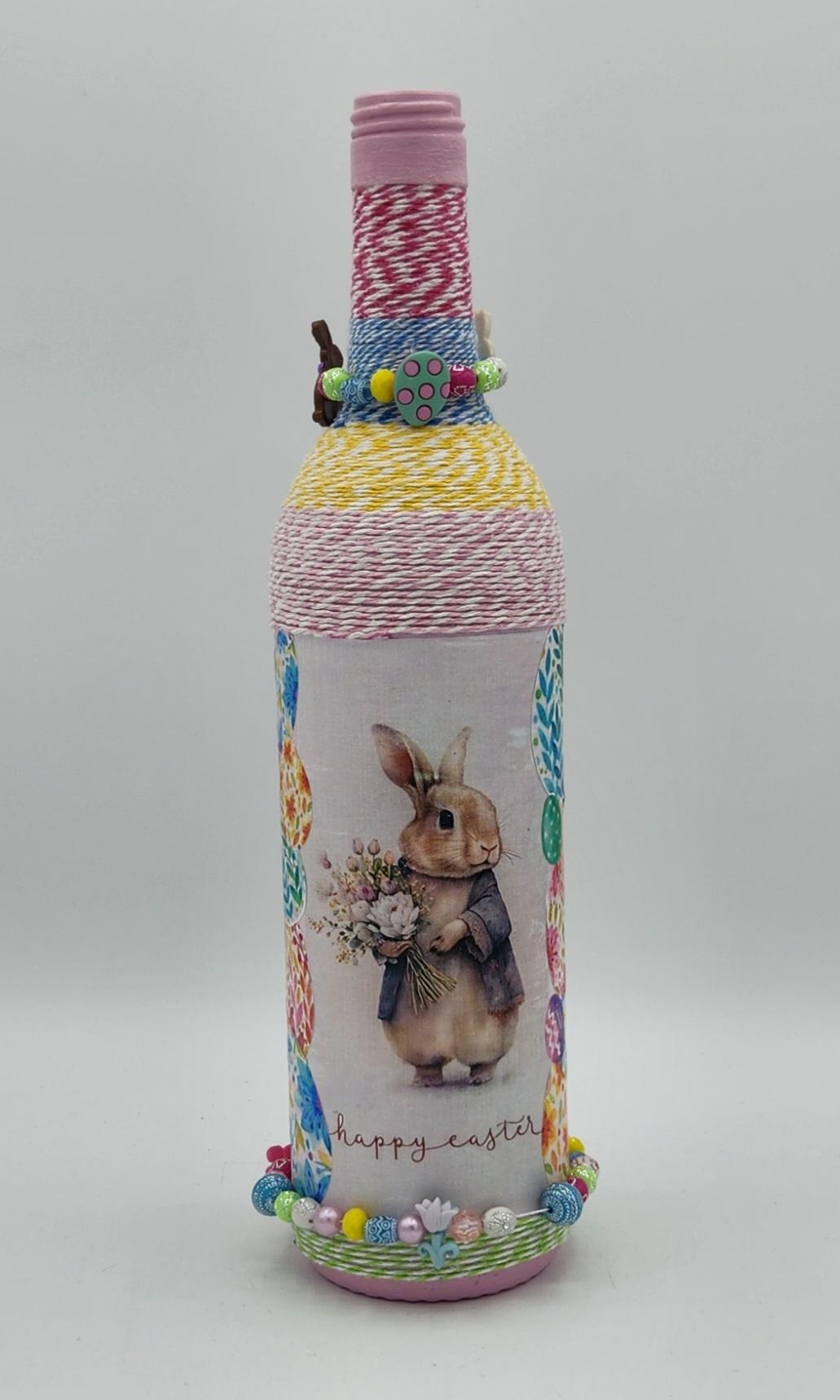 Decorative Easter wine bottle