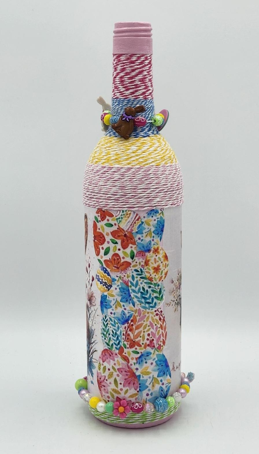 Decorative Easter wine bottle