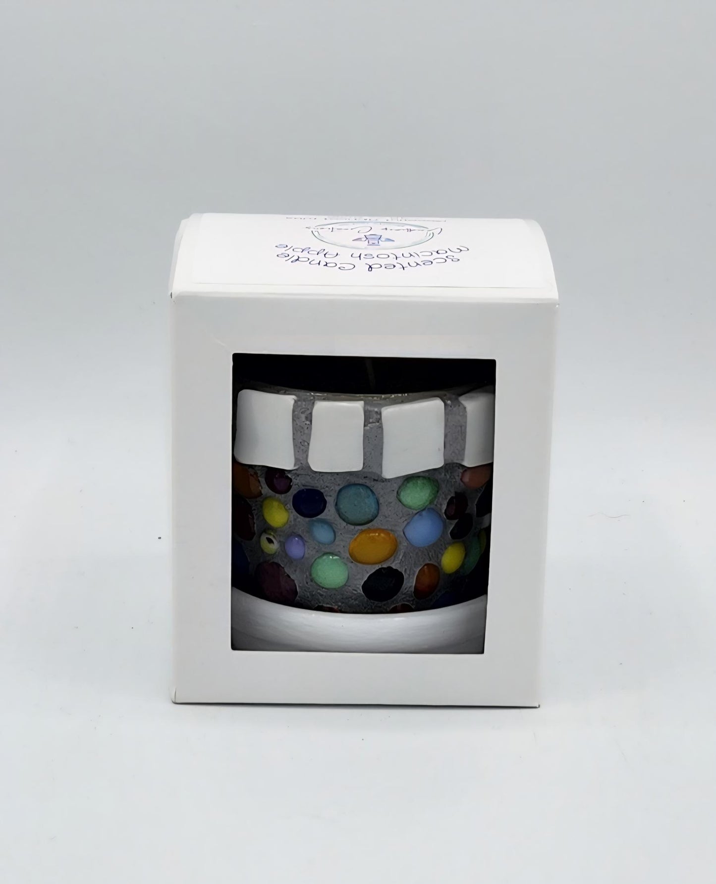 Mosaic pot with scented candle