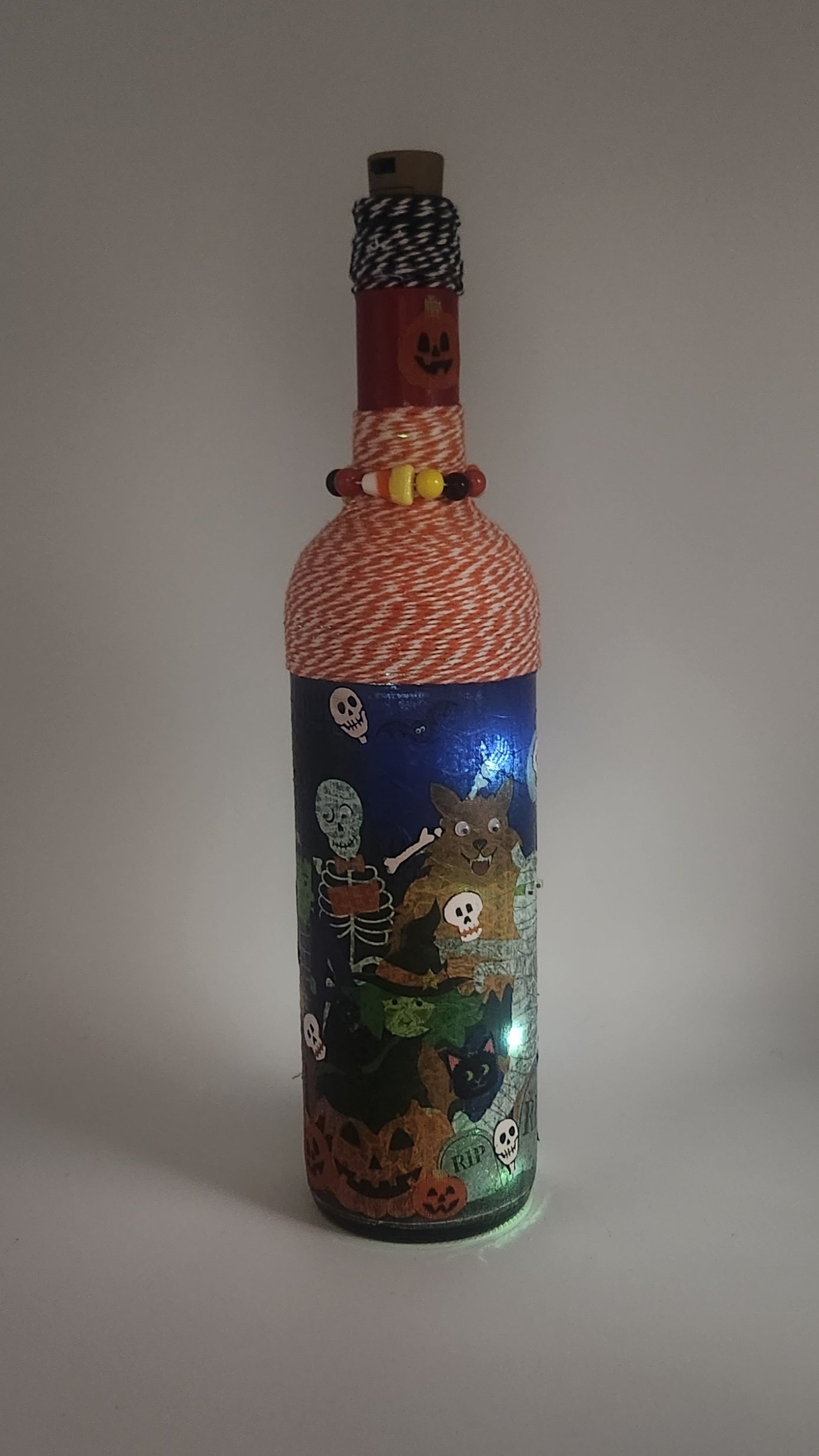 Halloween decorative wine bottle