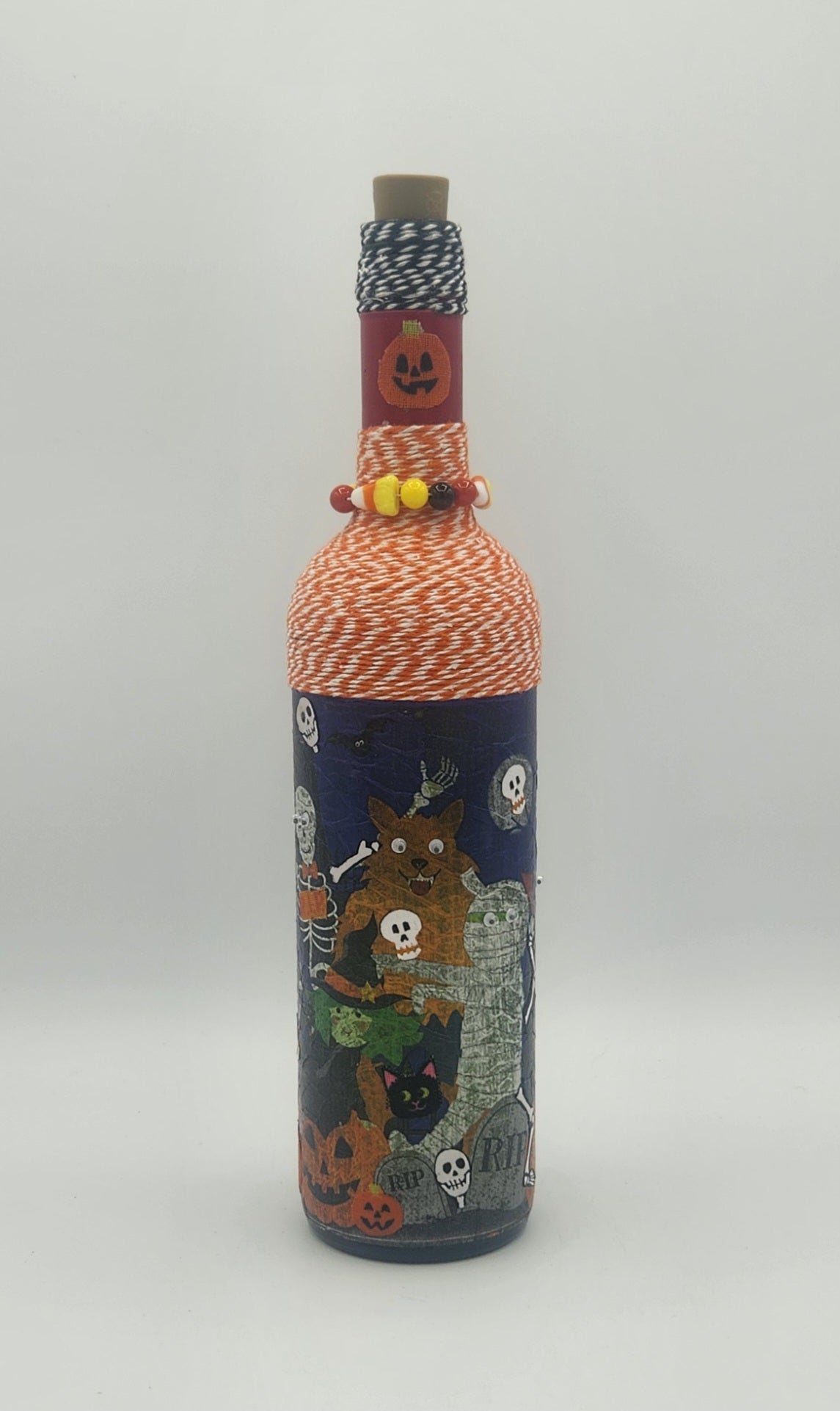 Halloween decorative wine bottle