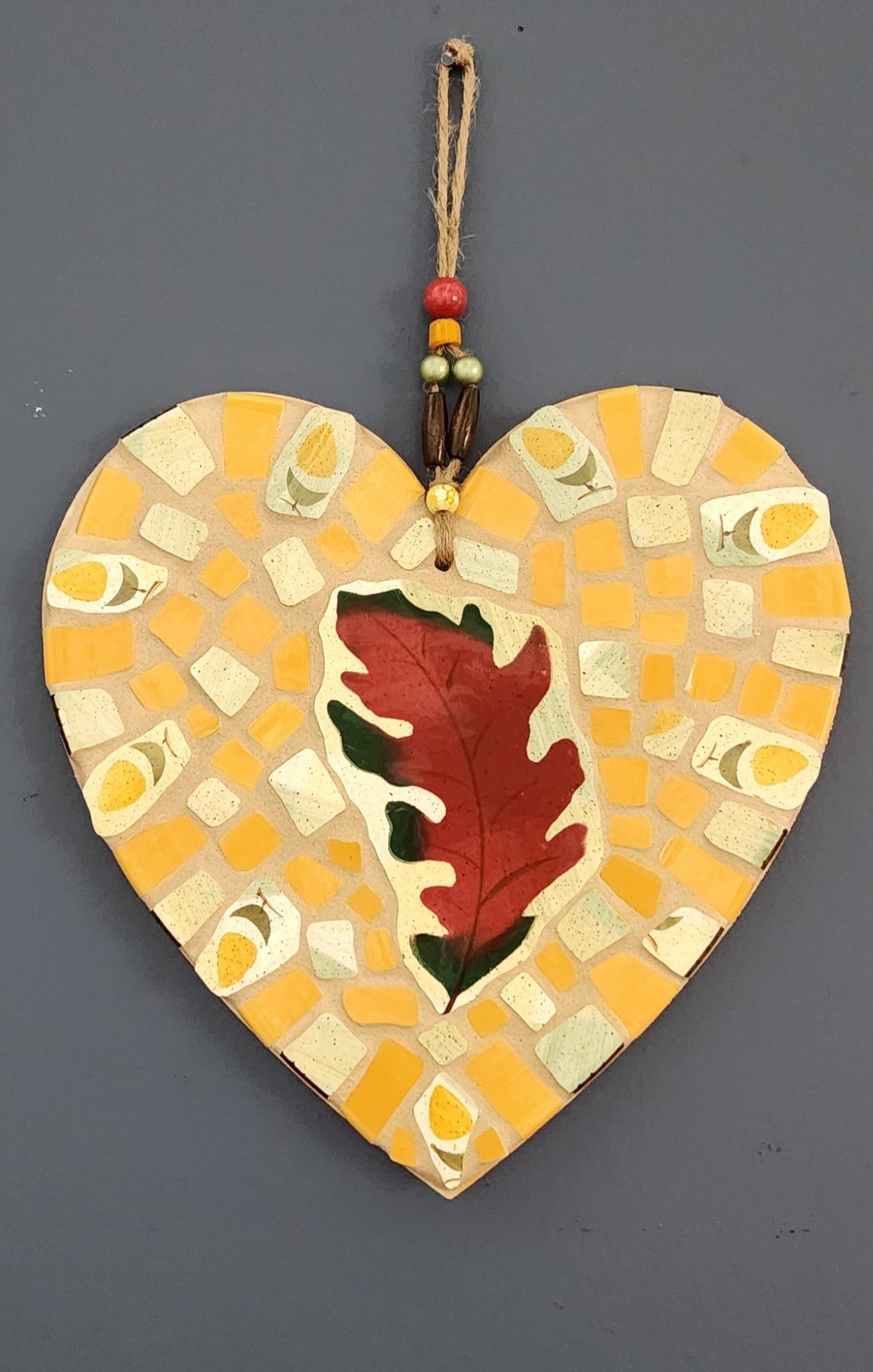 Hanging mosaic heart