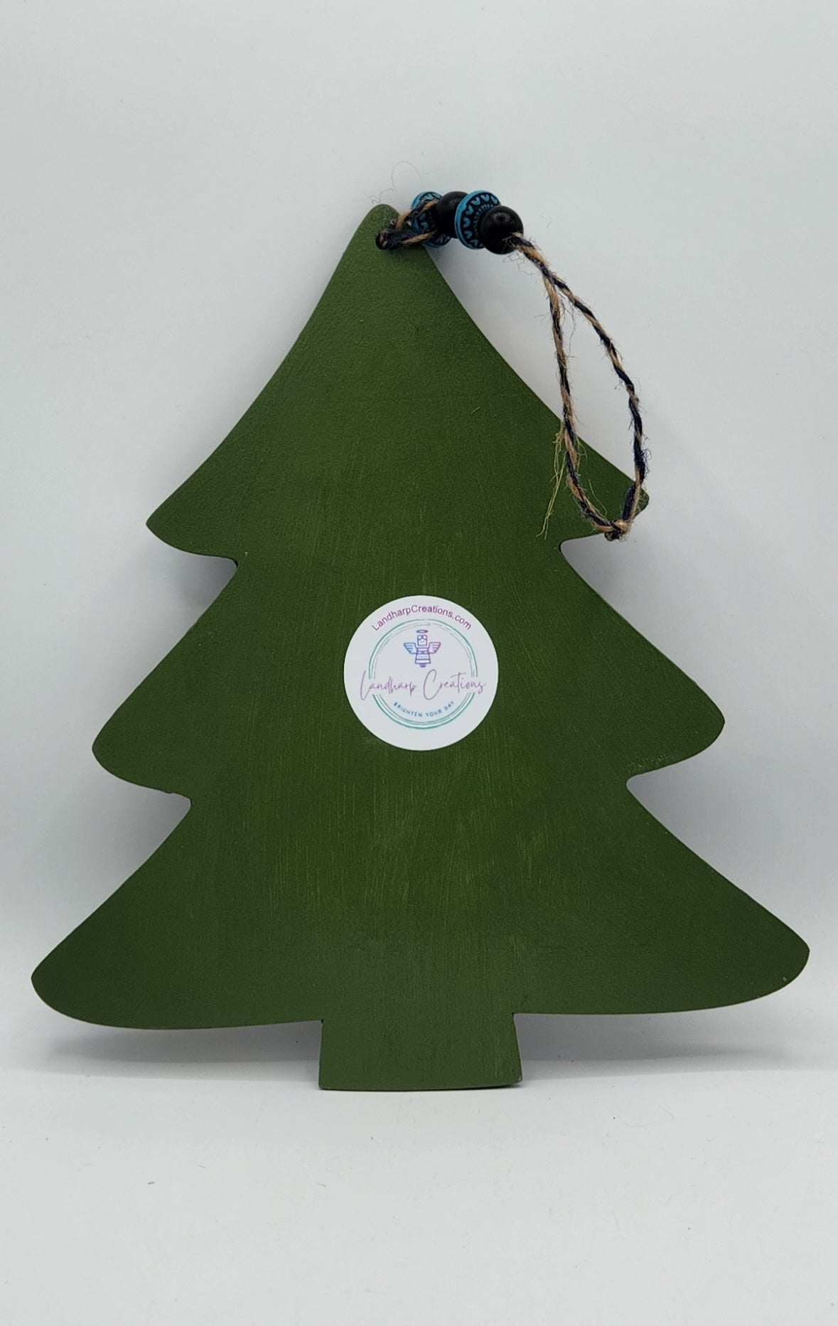 Colorful hanging mosaic Christmas tree