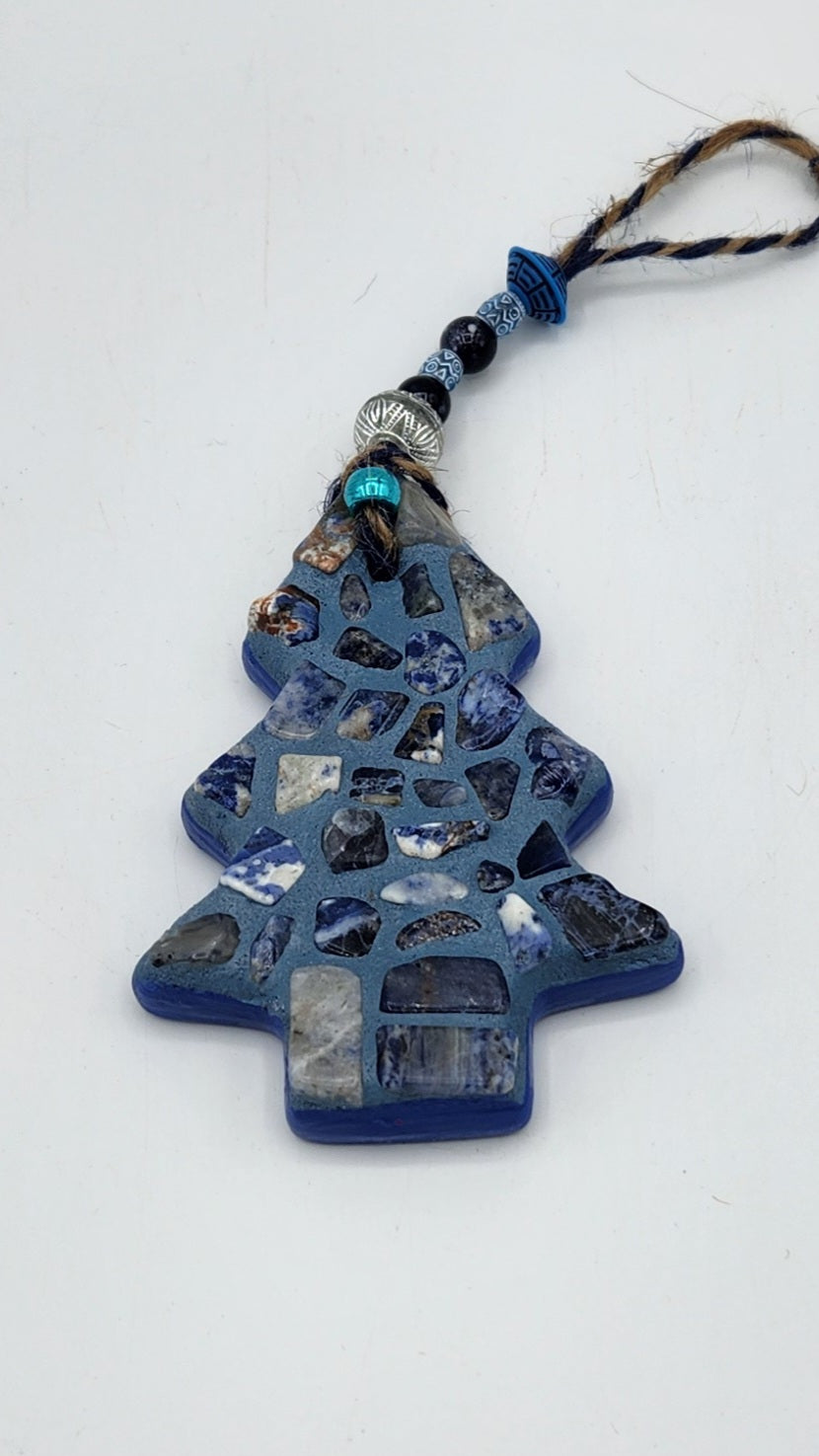 Mosaic hanging Christmas tree oranment