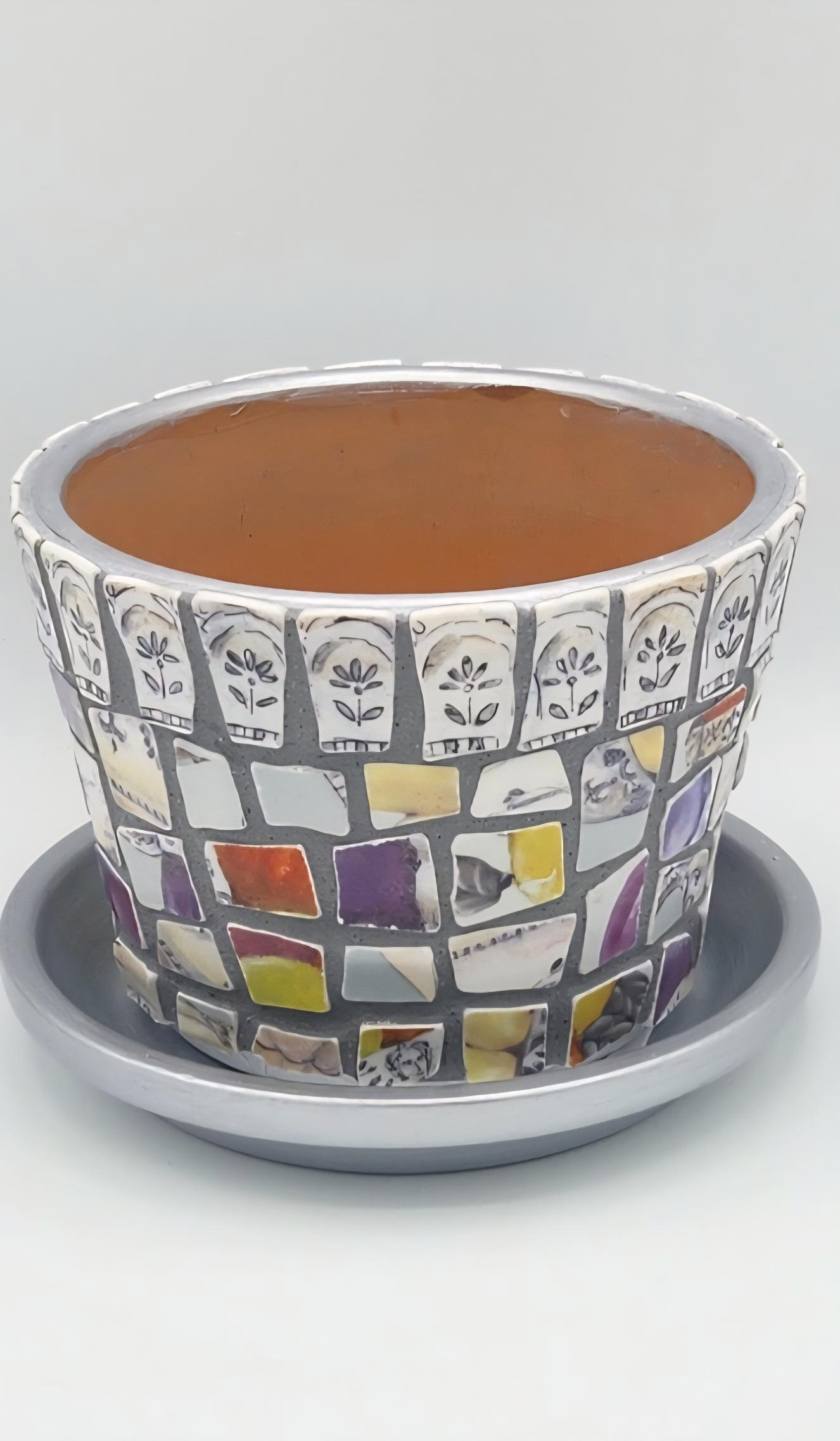 Mosaic planter pot