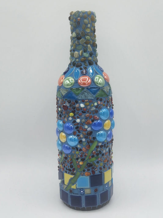 Mosaic wine bottle