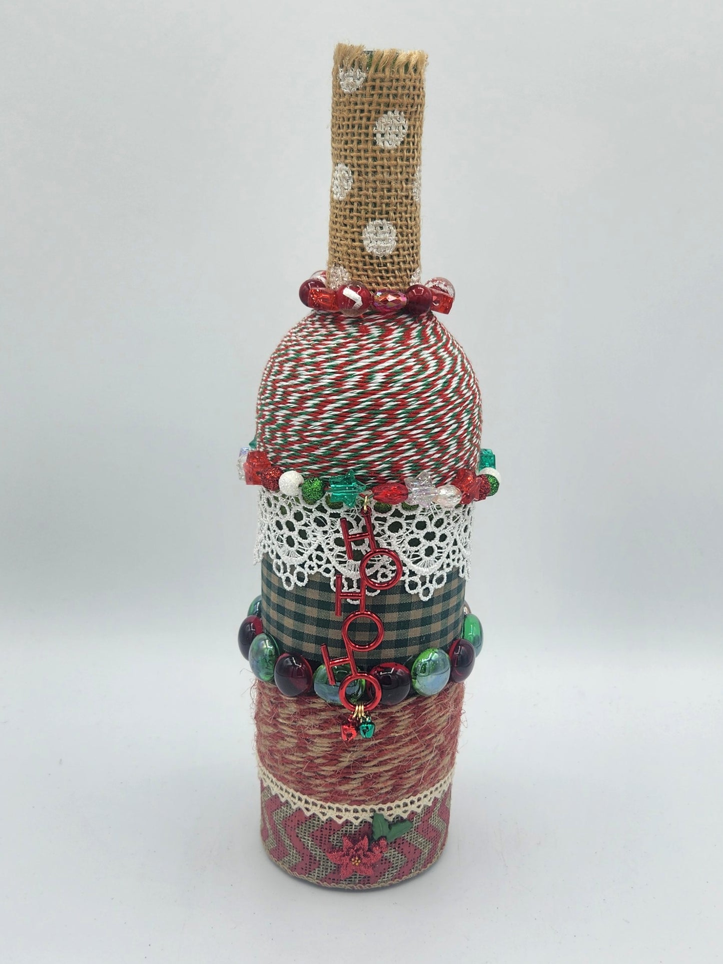 Christmas wine bottle