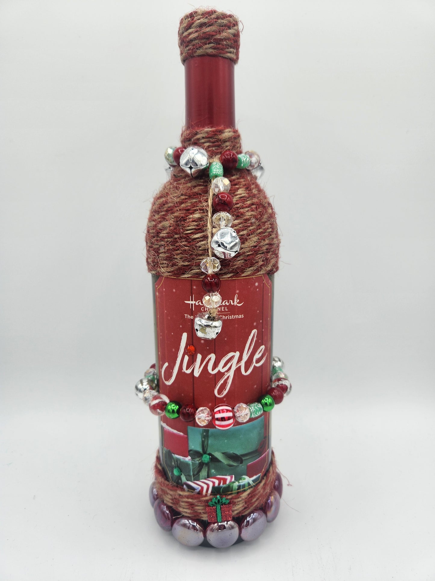 Christmas wine bottle