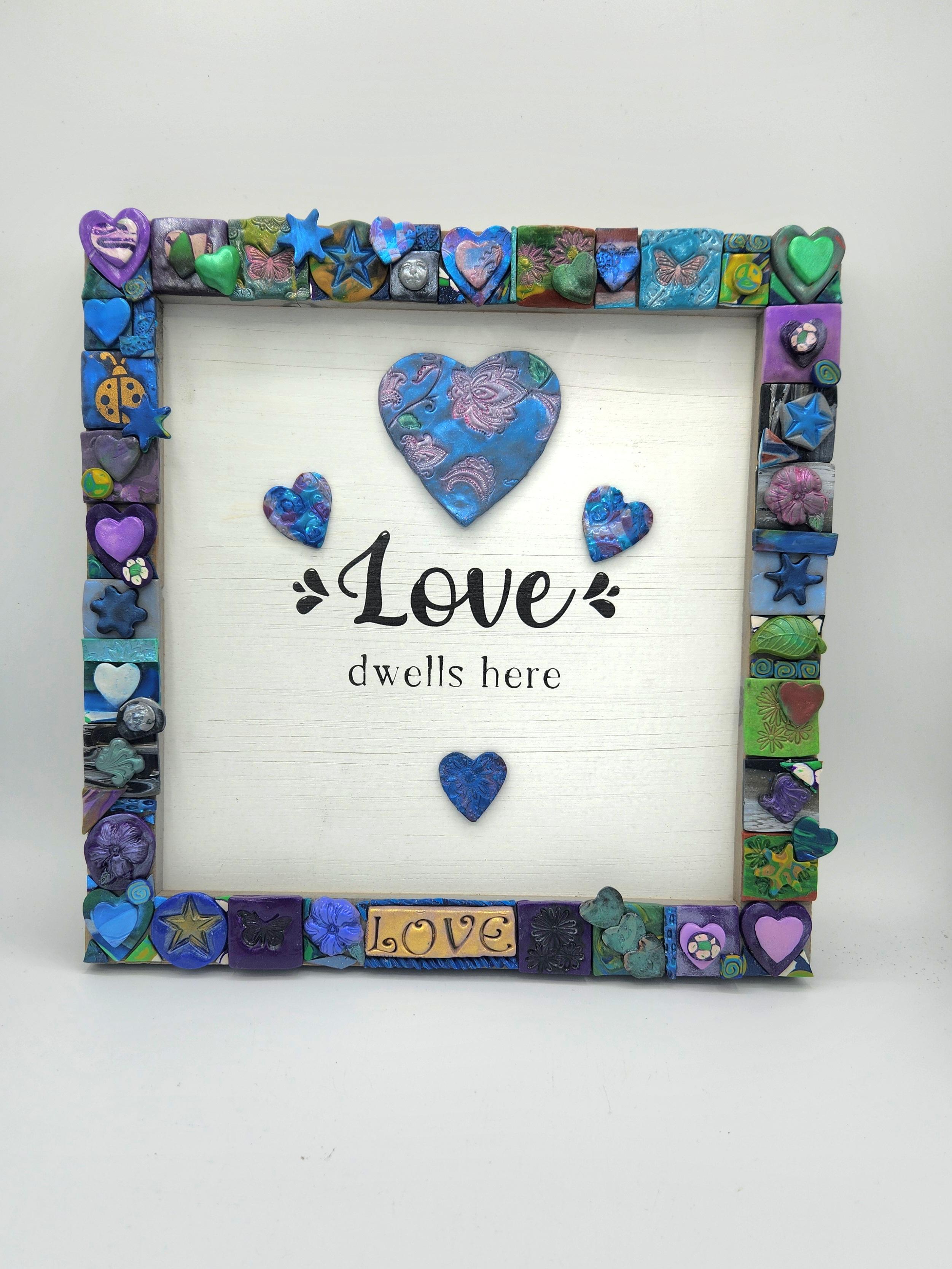 Handmade clay frame and deals print