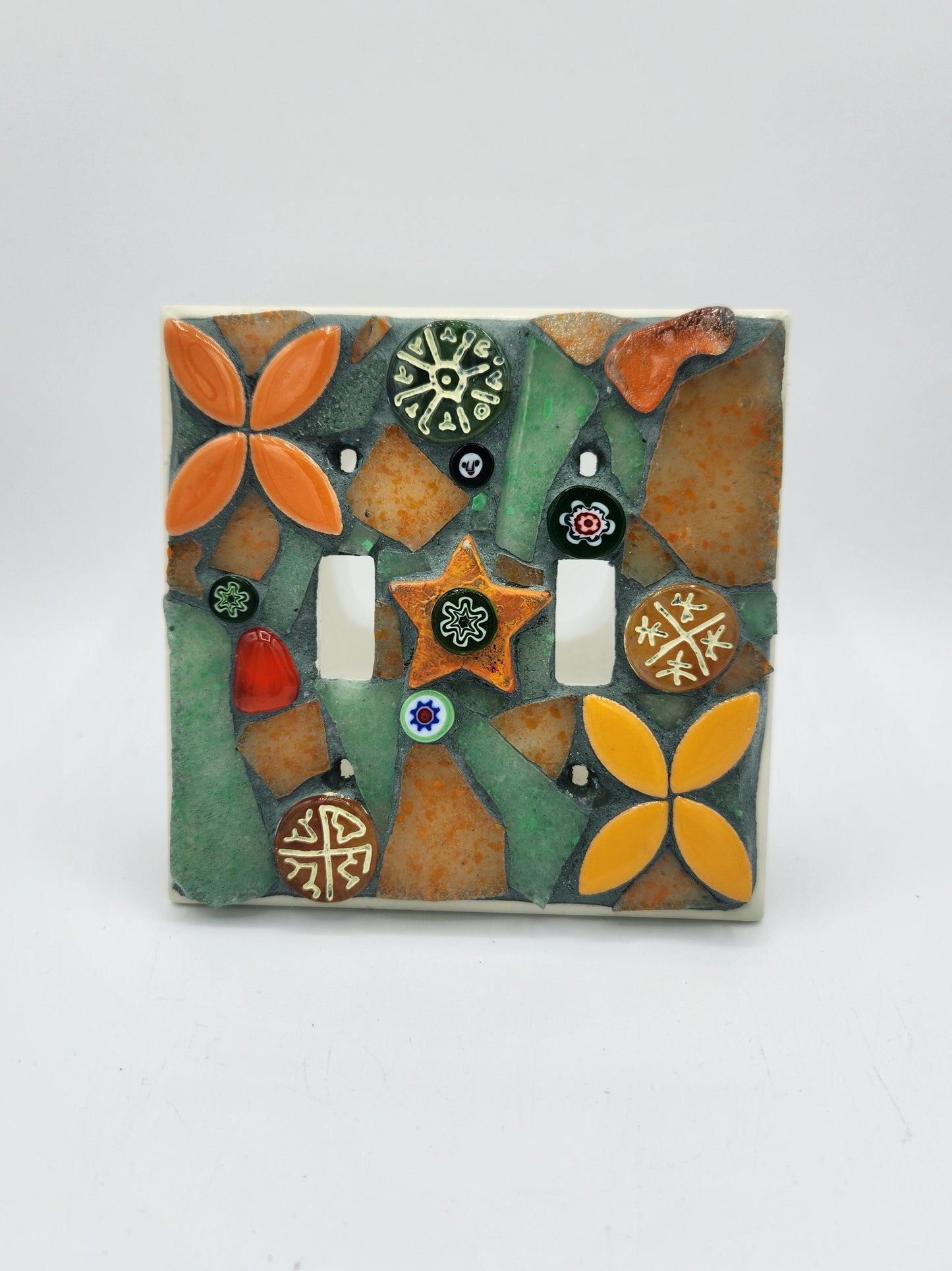 Mosaic light switch cover.