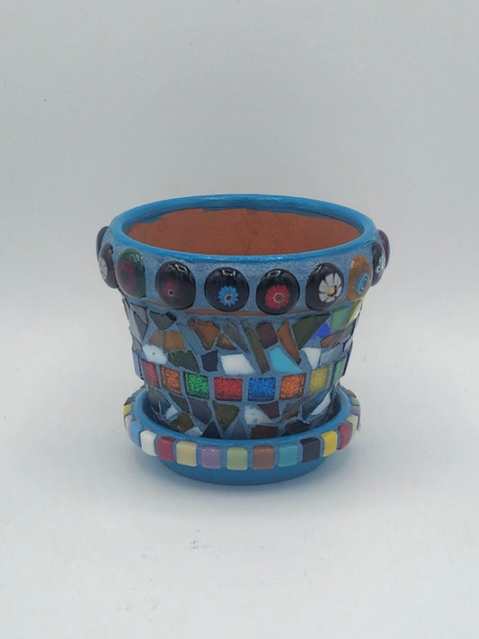 Small mosaic planter pot