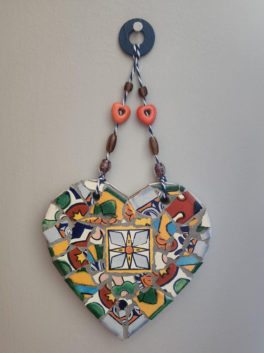 Mosaic hanging heart