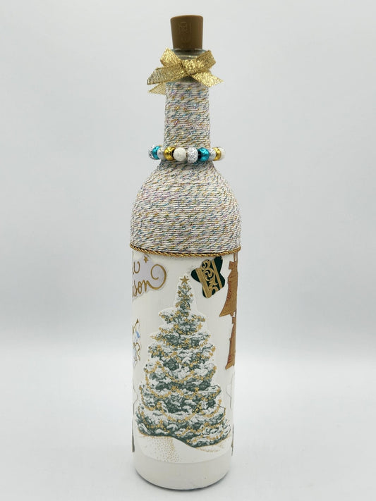 Christmas decorative wine bottle