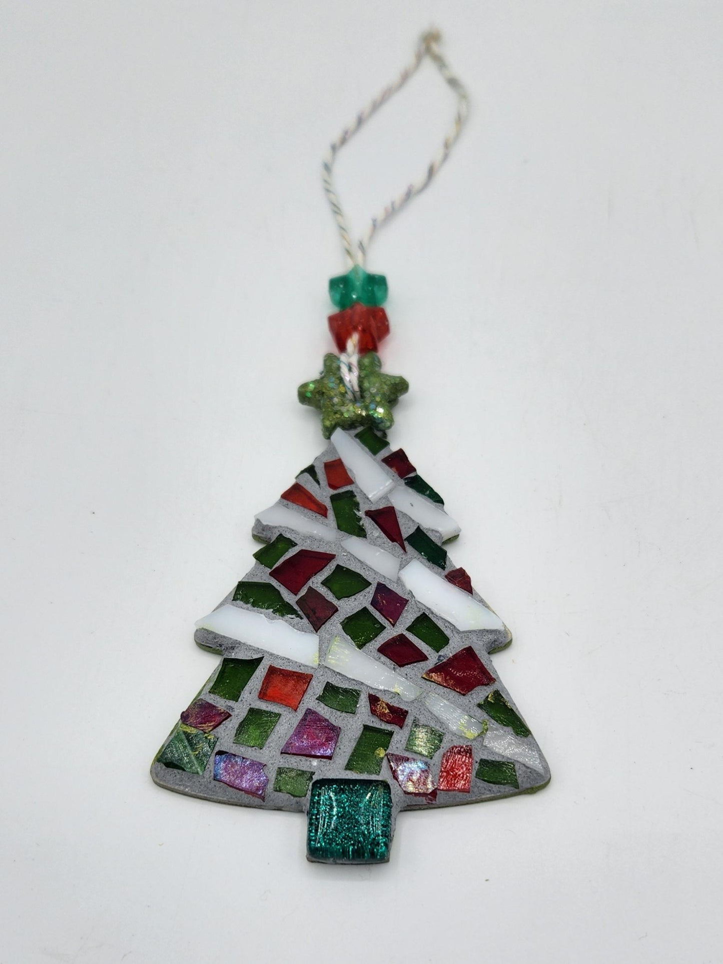 Mosaic Christmas tree ornament