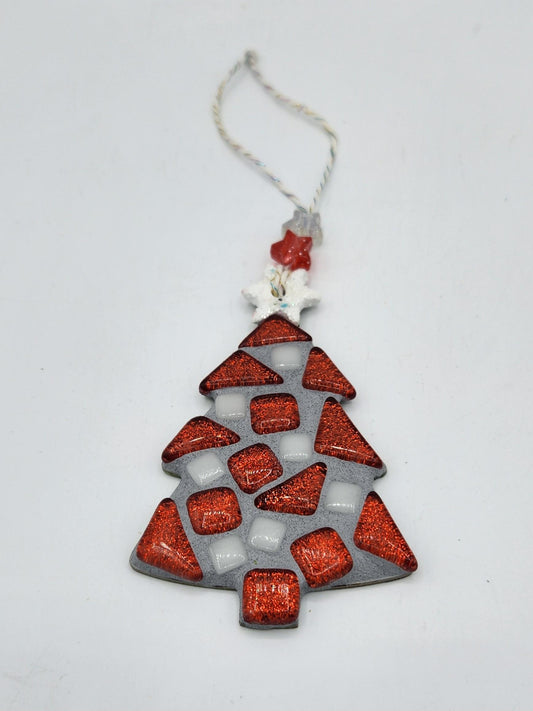 Mosaic Christmas tree ornament