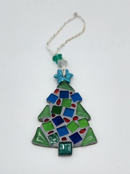 Mosaic Christmas tree ornaments