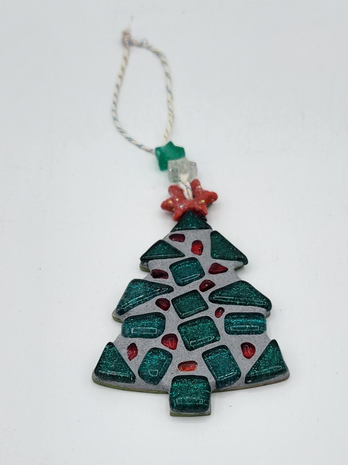 Mosaic Christmas tree ornament