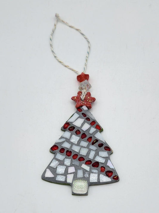 Mosaic Christmas tree ornament