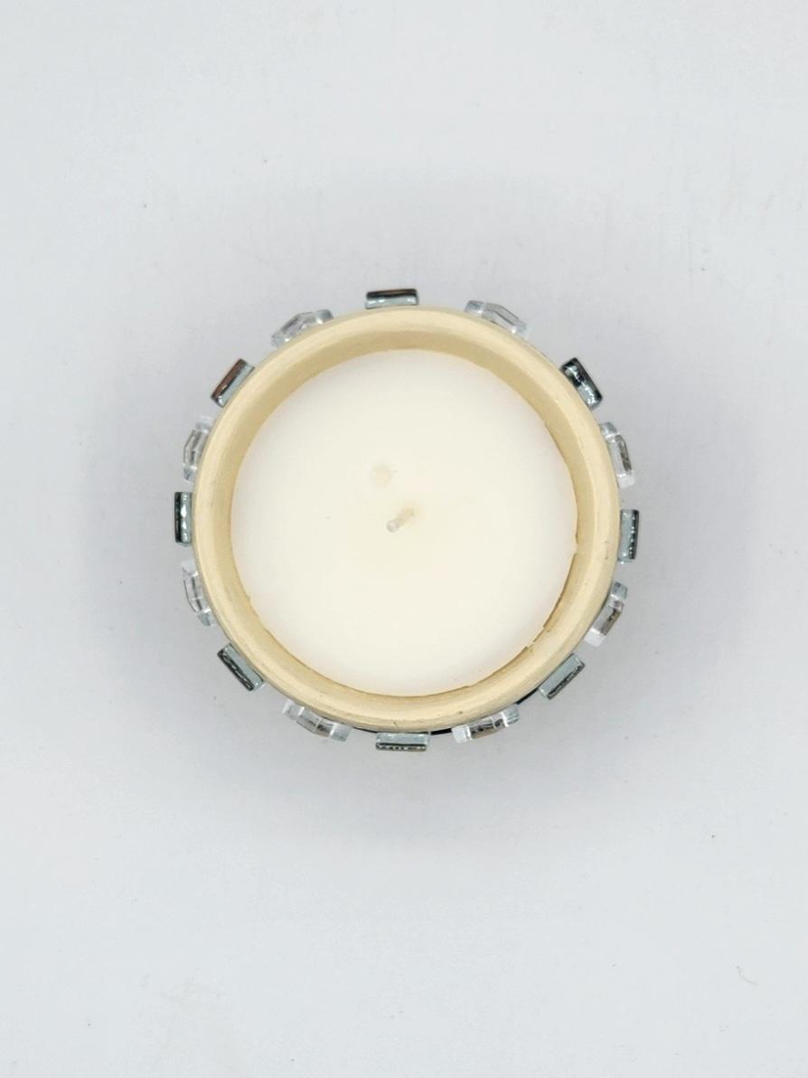 Small decorative pot with scented candle