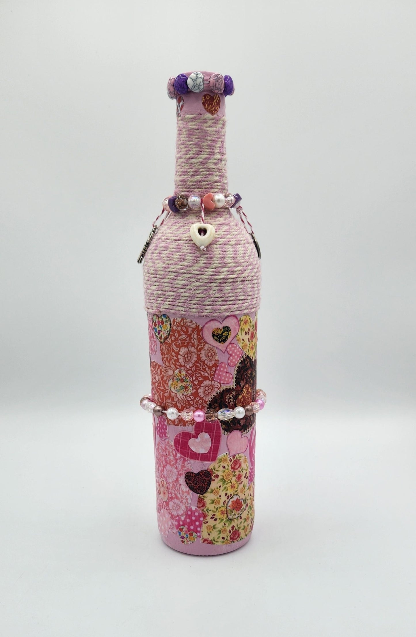 Heart decorative wine bottle