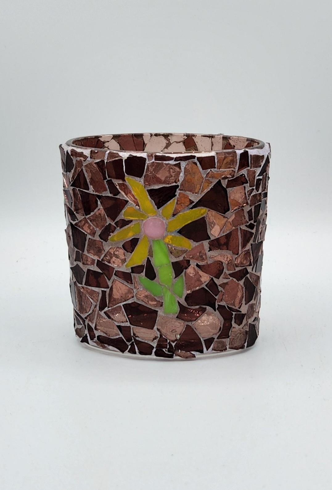 Mosaic glass vase/container