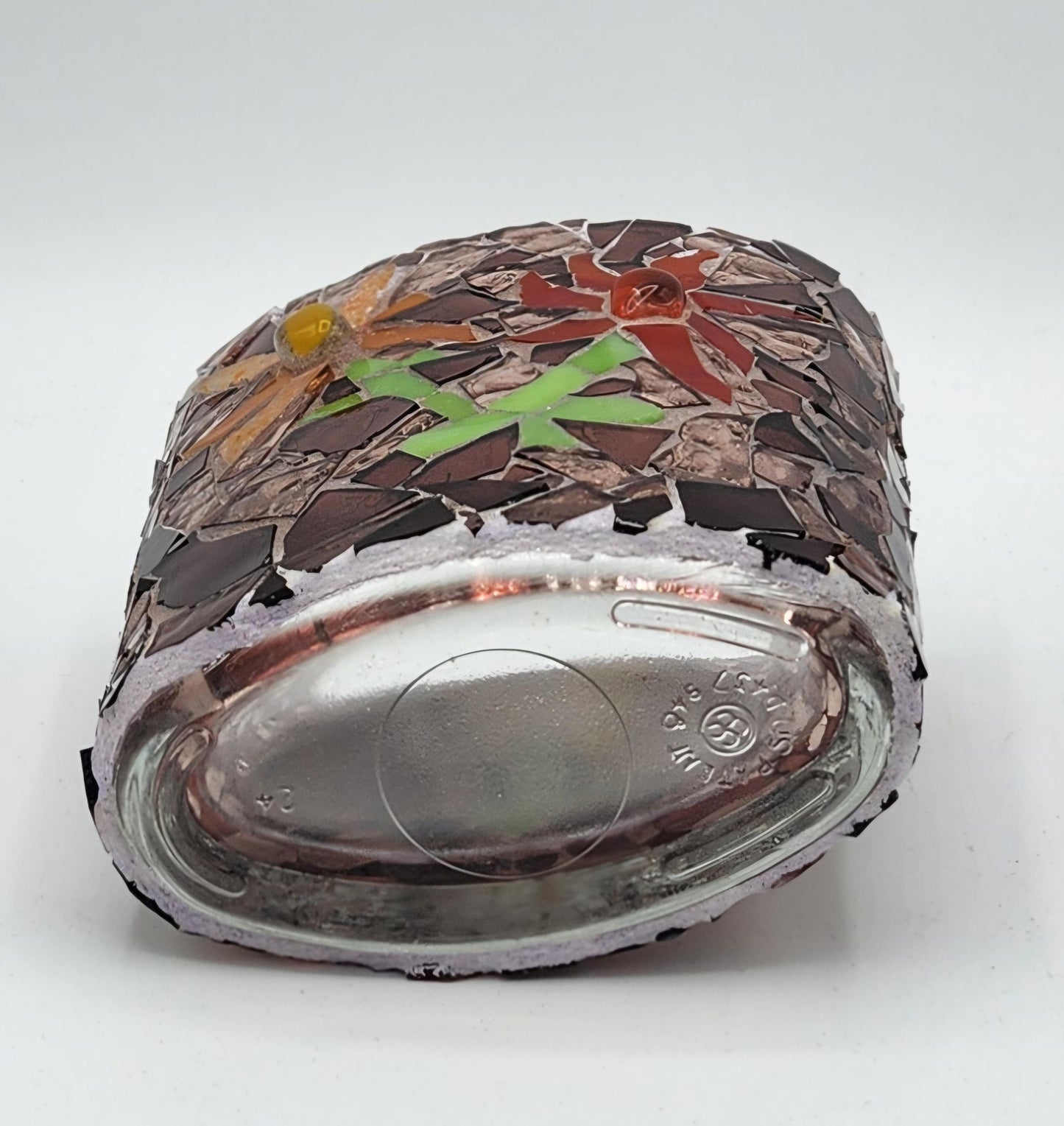 Mosaic glass vase/container