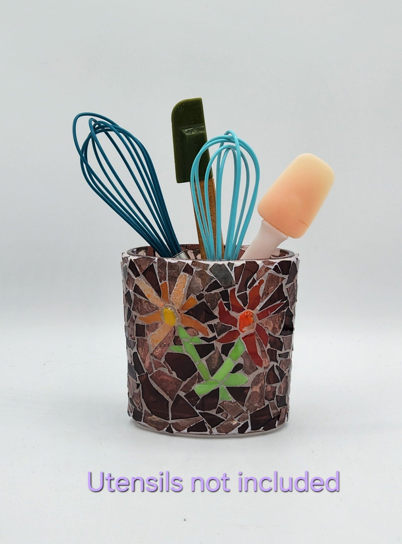 Mosaic glass vase/container