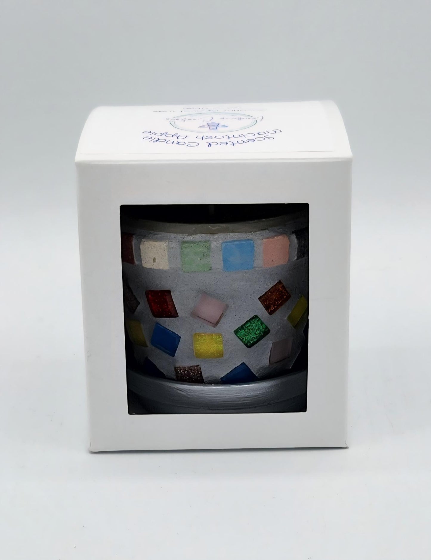 Mosaic pot with scented candle