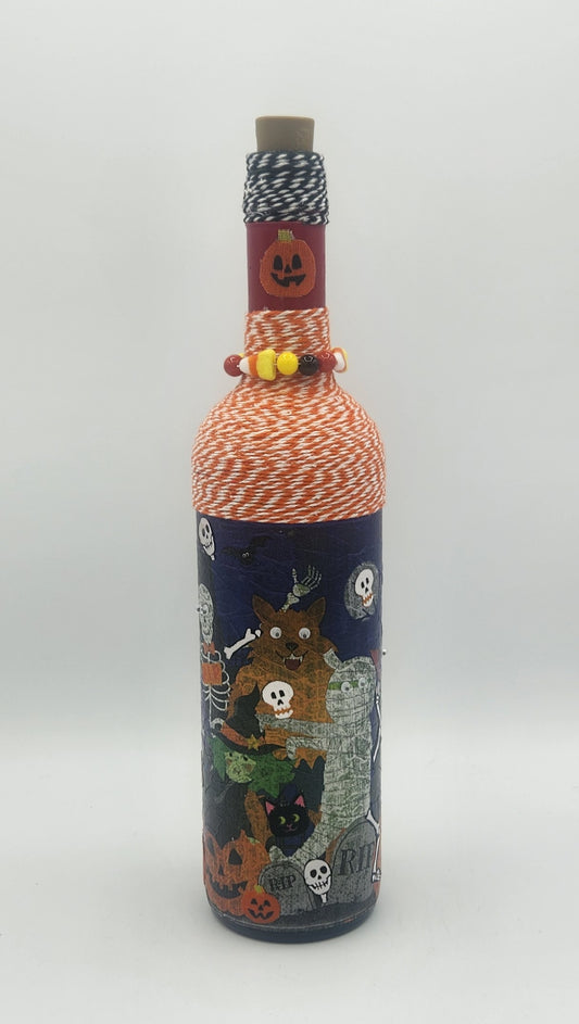 Halloween decorative wine bottle