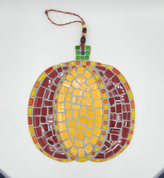 Hanging mosaic pumpkin