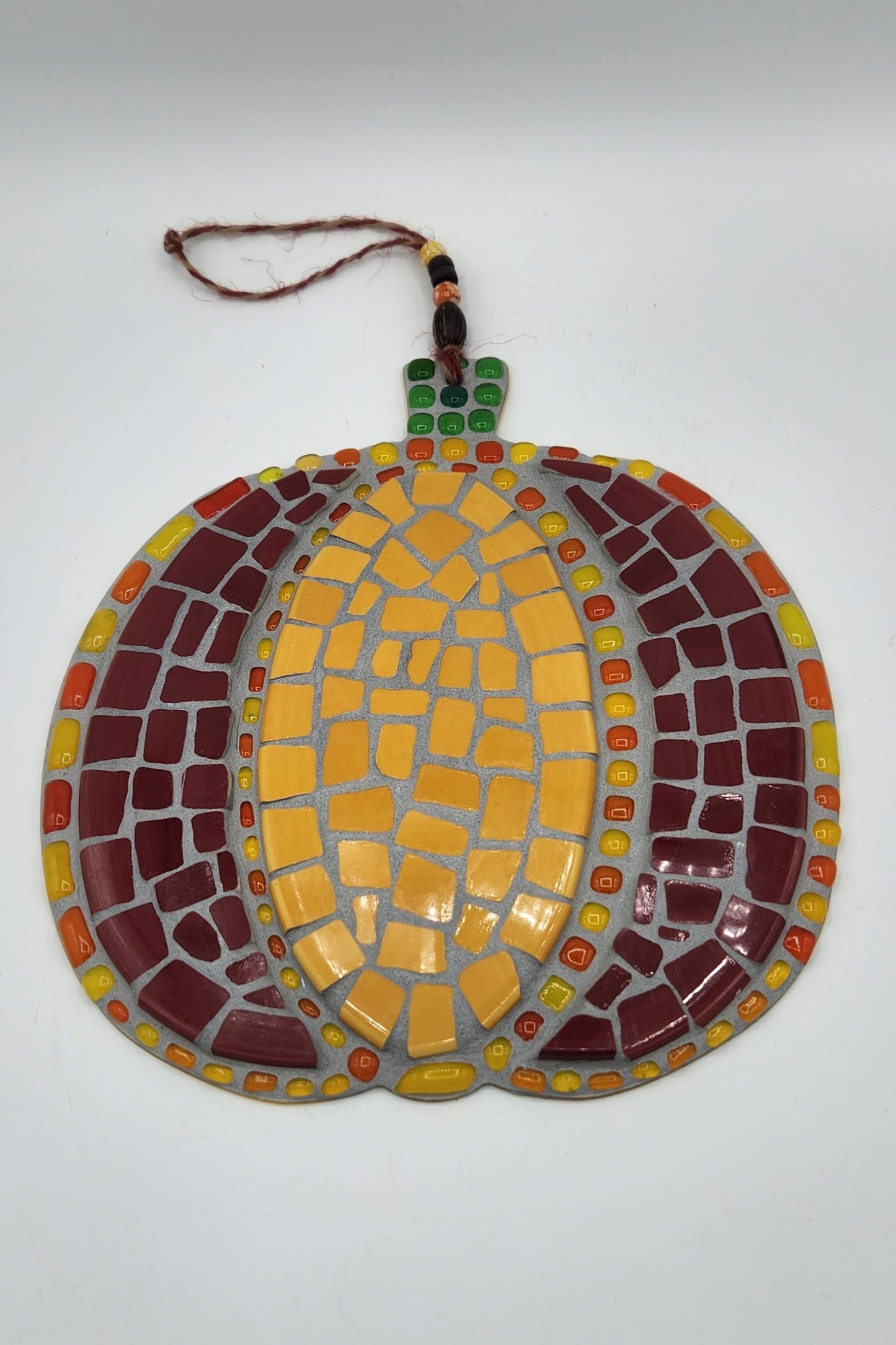 Hanging mosaic pumpkin